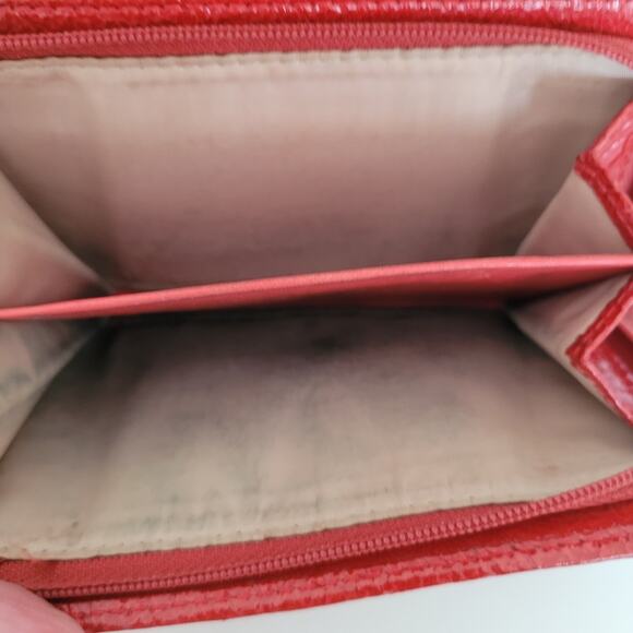 Coach Legacy Wallet Medium Bifold Red Beige Vintage Folding Signature - Picture 5 of 13